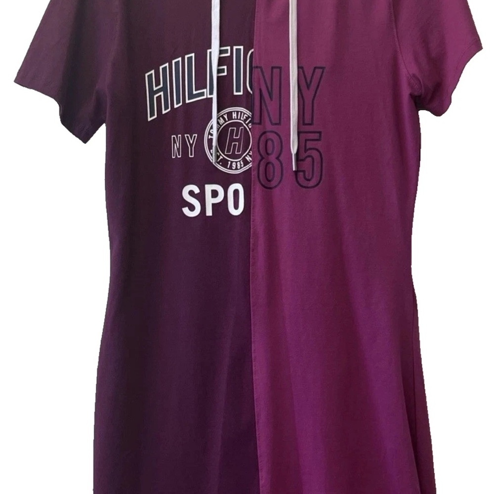 Tommy Hilfiger Sport Hoodie in Burgundy and Pink size Medium